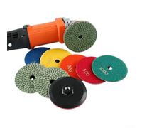 Shophubio 100mm 4 Inch Wet Use Polishing Pad for Stone Grinding - Emery Copper Bond Concrete Floor & Marble Granite Polishing Tool with Resin Bond, 50#-3000#(3000#)