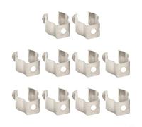 Shophubio 10Pcs Spring Terry Clips, Heavy Duty Open Type Spring Steel Tool Clips for Secure Tool Storage, Broom, Rake, Brush and Pipe Holders(16mm)