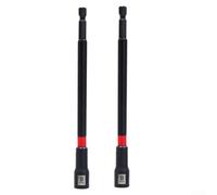 Shophubio 150mm Socket Wrench Extension Sleeve with Hex Nut Driver Function, Chrome Vanadium Steel Socket Adapter for Drills and Pneumatic Tools, 6-14mm(2PCS 8mm)