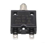 Shophubio 15A Thermal Circuit Breaker L1 Series Manual Reset Overload Protector 125V 250V AC 50V DC Push Button Reset for Industrial Applications