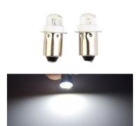 Shophubio 2 Pcs P13.5S PR2 Base 3V LED Flashlight Bulb 6000K White Light 210LM Long Life Torch Lamp Replacement for Camping Use