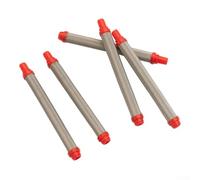 Shophubio 200 Mesh Airless Spray Filter, Stainless Steel Spray Tool Insert for Wagner Compatible Sprayers, Red 5 Pack Fine Paint Filter for Base Coat Enamels