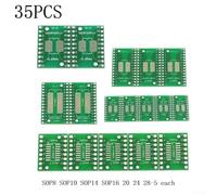 Shophubio 35PCS SOP8 to DIP Adapter, SSOP8 IC Socket PCB, TSSOP8 Converter Board, for to DIP8 Adapter, 7 Types (SOP8/SOP10/SOP14/SOP16/SOP20/SOP24/SOP28),