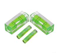 Shophubio 4-Pack Magnetic for Level Bubble Vials (Square + Round), 40mm Tubular Design for RV, Camera Tripod, LCD Mount, Furniture Placement & Woodworking