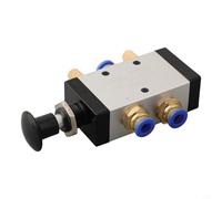 Shophubio 5 Way 2 Position Pneumatic Control Valve 4R210-08 with G 1/4 BSPT Thread, Push Pull Manual Air Valve for Industrial Use, Metal and Plastic Valve
