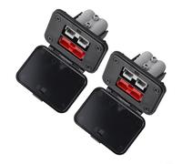 Shophubio 50A 600V Dual Flush Mount Panel Bracket for Style Connectors, 12-6 AWG Wire, PC Material, IP20 Rated(2PCS)