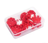 Shophubio 8-Point Rubber For Cleats for Men - Anti-Slip For Shoe Studs Compatible with Fast 3.0, Soft Ground For Spike Replacement Set(Red-White)