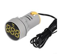 Shophubio AC 380V 22mm Panel Ammeter with LED Display, Mini Digital Current Meter for Industrial Electrical Circuits, Compact AC Ammeter, 5 Color Options(Yellow)