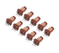Shophubio Adjustable Inductance Coil 12 Turn Ferrite Core Choke Inductor 0.6uH - 1.7uH High-Frequency Variable Inductor 10pcs for Industrial Electronics