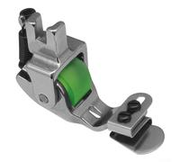 Shophubio Adjustable Width Hemming Presser Foot for Industrial Sewing Machines, Downward Folding Roller Foot with 6mm for Edge, Steel Rolled Hem Presser Foot(Rubber Wheel)