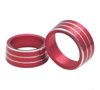 Shophubio Aluminum Alloy Knob for Cover Ring for Smart for forfour Aluminum | Precise fit for smart 453, enhances interior style, for durable aluminum build, quick for snap-on install(Red)