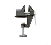 Shophubio Aluminum Bench Vise and Cast Steel Vise for DIY, Jewelry Making, Woodworking & Electronics - Compact Mini Table Vise with 30-50 mm Clamping Range(Black)