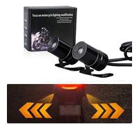 Shophubio Aluminum LED Projection Turn Signals for Motorcycle Adjustable | Adjustable rotation angle, clear projection focus, easy direction customization, safe riding aid(Three Arrows)