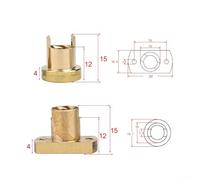 Shophubio Anti Backlash Spring Loaded Nut for 3D Printers, T8 Threaded Rod Z-Axis Elimination Nut Compatible with for 3 and for CR-10, Brass and Stainless