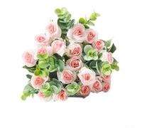 Shophubio Artificial Flowers | Realistic 10 Head Artificial Roses for Wedding, Party & Home Decor | Durable and Low Maintenance Silk Floral Bouquet(Pink)