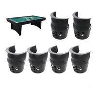 Shophubio Billiards Table Pockets Replacement Kit - For Durable Plastic Middle & Bottom Pool Table Pockets for Standard Size Tables, 6-Piece Set (2+4)