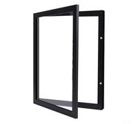 Shophubio Black Wooden T-Shirt Display Frame 13x13 Inch - For Jerseys, Art, Photos, and Documents with Anti-Folding Support