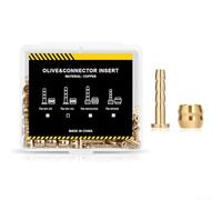 Shophubio Brake Hose Connector Set, Premium Brass Olive for Hydraulic Disc Brakes Compatible with For BH59/BH90/For, 50-Piece For Brake Line Insert Kit(A)