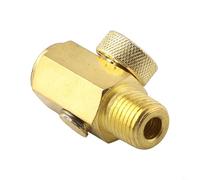 Shophubio Brass Air Pressure Regulator - 1/4 Inch for NPT Inline Compressed Air Control Valve, Pneumatic Pressure Adjustment Tool for Air Hose and Industrial Use