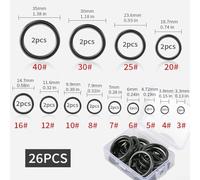 Shophubio Ceramic Fishing Rod Guide Rings Kit - 40pcs Zirconia Terminal Tackle for Saltwater Rods, Resistant & Low-Friction Line Guidance(B-26Pcs)