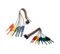 Shophubio Circuit Testing Clip Set for Logic Analyzer - 20pcs Male and Female Hooks, 20cm Probe with for Clip, Compatible with SOIC IC Pins,