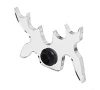 Shophubio Clear Acrylic Billiard Bridge Head for Snooker and Pool Cues, Moose Head Shape with Soft Rubber Insert, Portable 115x70x6mm/135x80x6mm (Pack of 1)(A)