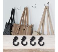 Shophubio Compound Bow Stabilizer String Dampener - Monkey Tail Hook for, Soft Rubber Bow Dampener with Noise Reduction & Shock Absorption, 4/8 Pack(4PCS black)