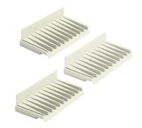 Shophubio Connectable Silicone Sink Mat - Drainable Faucet Drip Mat & Kitchen Splash Guard, Countertop Drying Tray, Water Drain Mat, 3-Piece Set(Beige)