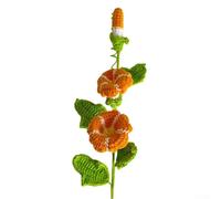 Shophubio Crochet Morning Glory Bouquet, Handcrafted Artificial Floral Decor for Home & Garden, Easy-Care Cotton Thread Bouquet in Assorted Colors(orange)