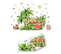 Shophubio Decorative Wall Stickers for Kids | Lively Monkey, Elephant & Lion Vinyl Decals | Durable Waterproof PVC Self- Design for Bedroom and Nursery