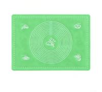 Shophubio Double Thickness Silicone Baking Mat - Non- Dough Rolling Pad with Raised for Edge, Anti-Slip Bottom & Kitchen Countertop Protection (-40°C to(Green)