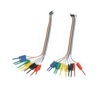 Shophubio Efficiency for Chip Testing, 30cm 10PIN Hook Clip Logic Analyzer Probe with Retractable Clips, Compatible with Hobby Component USB