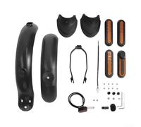 Shophubio Electric Scooter Mudguard Set, Compatible with M365/Pro for Fender, ABS Front and Rear Mudflap Cover, with Reflective Guard(Black And Yellow Set)