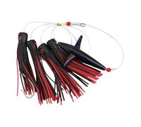 Shophubio Feather Rig Trolling Lure for Big Game Fishing, Squid For Daisy Chain Bait Rig Compatible with Tuna, Marlin, Sailfish & For, Saltwater & For Deep Sea(C3)