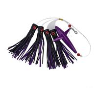 Shophubio Feather Rig Trolling Lure for Big Game Fishing, Squid For Daisy Chain Bait Rig Compatible with Tuna, Marlin, Sailfish & For, Saltwater & For Deep Sea(C5)