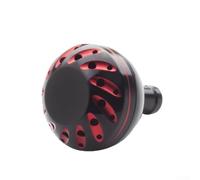 Shophubio Fishing Reel Rocker Knob Handle - Cold-Forged Aluminium, Anodised Finish, Ergonomic Design & Stainless Steel Ball Bearings - Compatible with For DAIWA(38MM Black red)