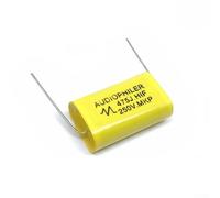 Shophubio Fixed for Axial Polyester Film Capacitor 4.7uF 250V for HiFi Audio Crossover Circuits MKP Metallized Polypropylene High Resistant