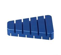 Shophubio Fly Tying Tool, Feather Folding Block Dubbing Hackle Holder for Duck Feather Organization, Aluminum Fly Vise with Compact Size 6x5x1cm - Red(blue)