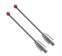 Shophubio for CMM Touch Probe Thread Shank 3mm, A-5003-3680 Replacement for CMM Stylus for Threaded Applications, Carbide Stem with Ru by Ball Tip, 50mm Long, 2 pcs