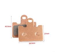 Shophubio For - Disc Brake Pads Compatible with Folding E-Bikes and MTBs - High- Sintered, Steel Backing Plate, 38.5 x 27 mm, Gold Finish(4pack)
