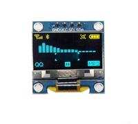 Shophubio for Display Module 0.96 Inch 128x64 Resolution Serial Interface I2C IIC SPI 7 Pin for Arduino White Blue Yellow Screen with (Yellow and Blue 4 Pin)