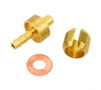 Shophubio For Hydraulic Brake Fittings Set Compatible with Hope Tech3 /E4/X2, Copper Olive & Aluminum Alloy Brake Tubing Connectors for Bike Hose Line(Open)