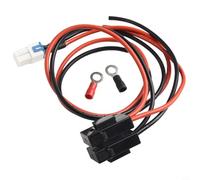 Shophubio for ICOM Power Cable 4Pin 12AWG with 30A Blade Fuse, DC Power Cord for IC-7000/IC-7600/FT-450/For TS-480/FT-950, 12AWG Automotive Cable with Heat
