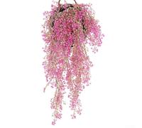 Shophubio Green Vine Wall Decor - Plastic Willow Wall Hanging for Home & Bar, Artificial Plant Wall Hanging in Rattan Style, Indoor/Outdoor Wall Decoration(Rose Red)