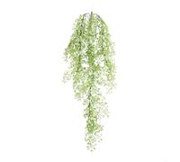 Shophubio Green Vine Wall Decor - Plastic Willow Wall Hanging for Home & Bar, Artificial Plant Wall Hanging in Rattan Style, Indoor/Outdoor Wall Decoration(White green)