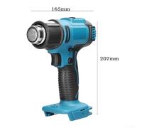 Shophubio Handheld Cordless Heat - 21V Portable Hot Air Tool with Digital LCD, 5-Temp/Flow Settings, and 5 Interchangeable Stainless Steel Nozzles