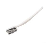 Shophubio Handheld Wire Brush Featuring White Plastic Handle Brass Stainless Steel Nylon Bristles For Heavy Duty Rust Removal And Kitchen Cleaning(Copper Wire)