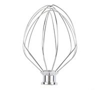 Shophubio Heavy Duty 6 Wire Whisk for Medium Mixer, Stainless Steel Snow Broom Attachment with Aluminum Head, Compatible with Tilting Head Food