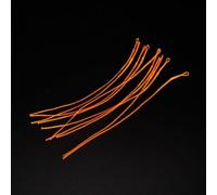 Shophubio High Strength Nylon For Leader Loops for Fly Fishing Line Connector, Adjustable Loop to Loop Connection for Backing and Fly Lines, 10 Pack(Orange 20lb)