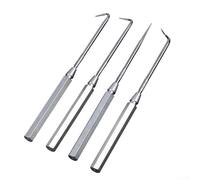 Shophubio Hook and Pick Tool Set (4-Pc) - Car Pick Tools for Tight Spaces, O-for Ring Puller, Oil Seal Remover, Gasket Puller, Chrome Vanadium & Aluminum